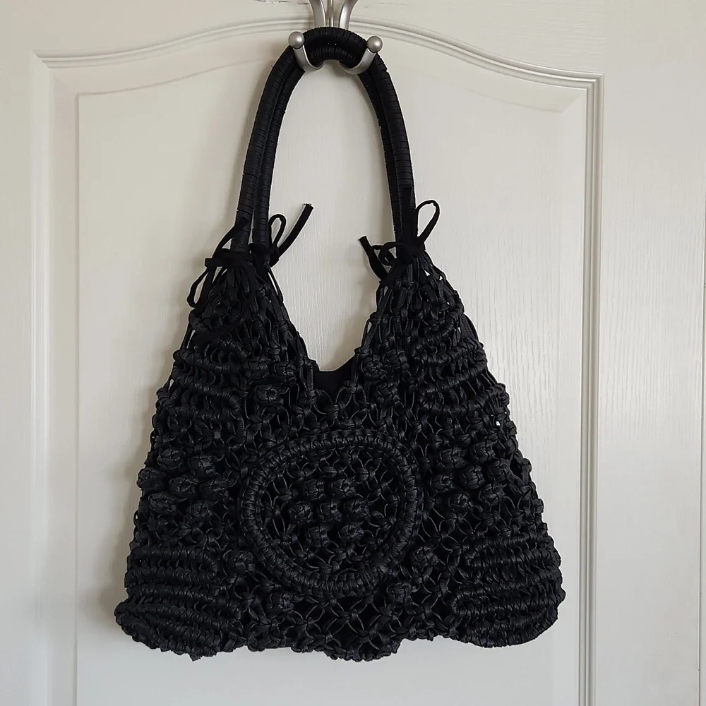 Clever Carriage Company Positano Hand Macrame Satchel - Picture 3 of 8